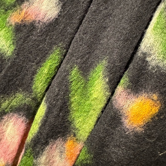 Free People Dress - Navy and Floral Wool - Medium - Picture 8 of 10